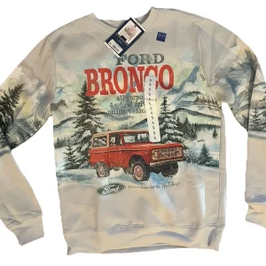 Men's Ford Bronco Crewneck Fleece Sweatshirt Size Small  NEW