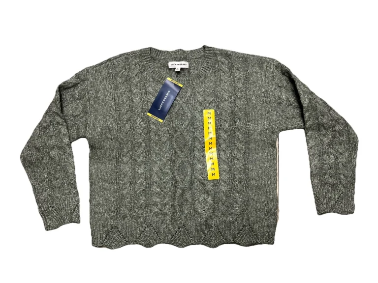 Lucky Brand Olive Green Knit Sweater Womens Size Medium