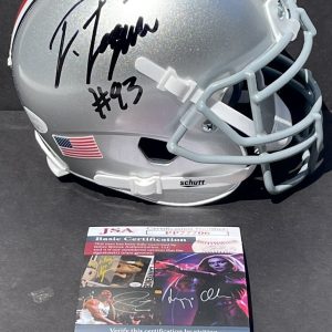 Tommy Togiai Signed Autographed Ohio State Buckeyes Browns Mini Helmet JSA