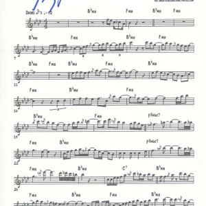 BONEY JAMES BODY LANGUAGE SIGNED AUTOGRAPH SHEET MUSIC ACOA JAZZ SAXAPHONE