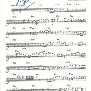 BONEY JAMES BODY LANGUAGE SIGNED AUTOGRAPH SHEET MUSIC ACOA JAZZ SAXAPHONE