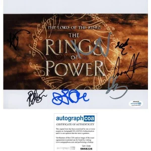"The Lord of the Rings: The Rings of Power" SIGNED 8x10 Photo -Robert Aramayo +6
