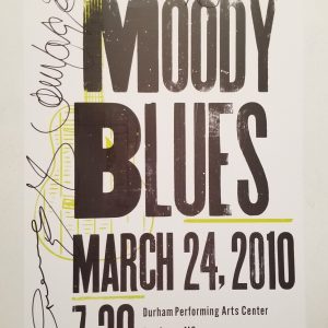 Moody Blues SIGNED Hatch Print Show Poster #2 JSA COA by Graeme John Justin
