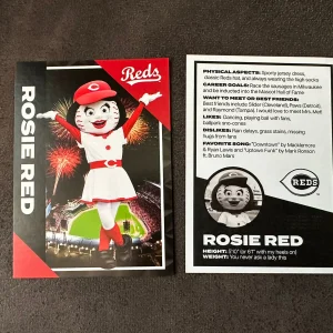 2023 Baseball Trading Card Cincinnati Reds Issued Rosie Red Mascot Rare