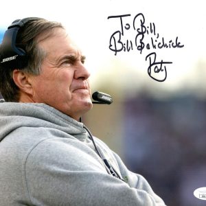 BILL BELICHICK HAND SIGNED 8x10 PHOTO     GREAT PATRIOTS COACH    TO BILL    JSA
