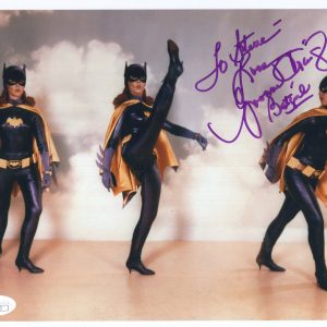 YVONNE CRAIG HAND SIGNED 8x10 COLOR PHOTO       SEXY BATGIRL    TO STEVE     JSA