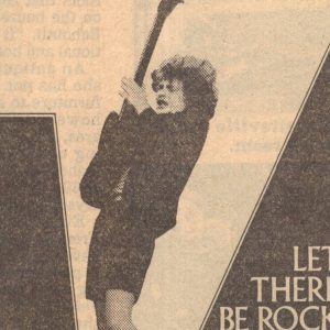 AC/DC VINTAGE NEWSPAPER CLIPPING FOR THE MOVIE LET THERE BE ROCK     ANGUS YOUNG