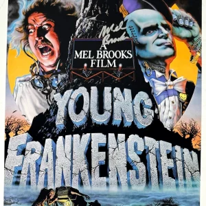 Mel Brooks Signed Autograph Young Frankenstein 12x18 Movie Poster Photo BAS COA