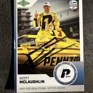 2024 Parkside Pronto Indy Car Trading Card 500 Signed Scott McLaughlin