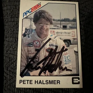 Signed Trading Card Indy 500 Car Indianapolis Pete Halsmer Autographed