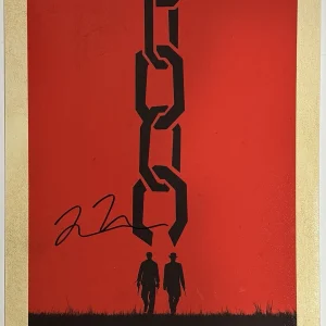 Quentin Tarantino Signed DJANGO UNCHAINED Poster 12x18 Photo Autograph BAS COA