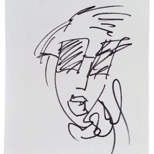 Stefan Lessard Dave Matthews Band Signed Autograph Original Art Sketch 11x14 COA