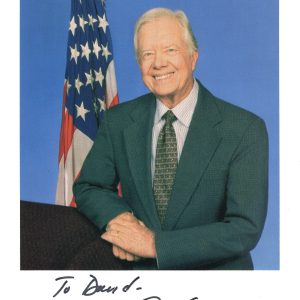 JIMMY CARTER HAND SIGNED 8x10 COLOR PHOTO     AWESOME+RARE      TO DAVID     PSA