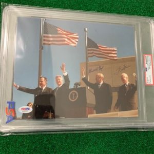 JIMMY CARTER+GERALD FORD HAND SIGNED 8x10 PHOTO     AMAZING+RARE     PSA SLABBED