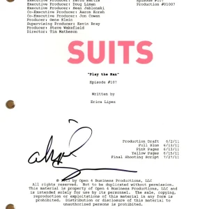 Abigail Spencer "Suits" Signed Autograph Full TV Episode Script Screenplay ACOA