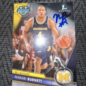 Nimari Burnett Signed In Person Trading Card Autographed Rookie RC