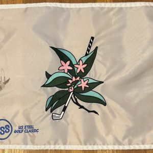 Arnold Palmer Autographed Golf Pin Flag JSA Letter US Steel Classic