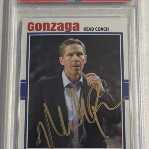Mark Few Signed Autographed Gonzaga Bulldogs Custom Card PSA/DNA Slabbed