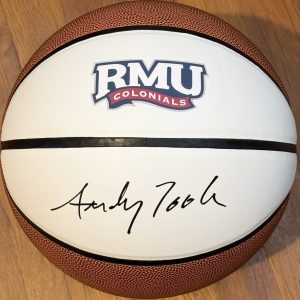 Andrew Toole Signed Autographed Robert Morris Colonials Logo Basketball JSA COA