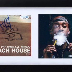 Ty Dolla $ign Sign Signed Autograph Beach House EP Framed CD Cover Rapper ACOA