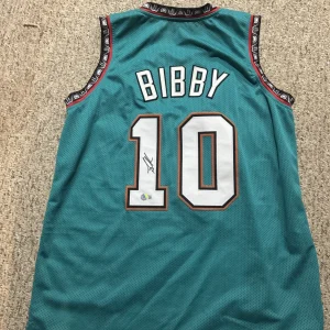 VANCOUVER GRIZZLIES- MIKE BIBBY SIGNED AUTOGRAPH CUSTOM JERSEY BECKETT BAS COA