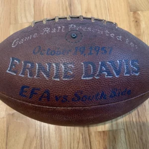 ERNIE DAVIS PERSONALLY OWNED 1956 PAINTED EFA HIGH SCHOOL GAME BALL     SYRACUSE