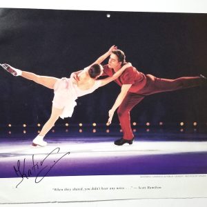Ekaterina Gordeeva figure skater REAL hand SIGNED Calendar Page #2 COA Autograph