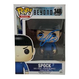 Zachary Quinto Signed Star Trek Beyond Spock Funko Pop 348 Autograph Beckett COA