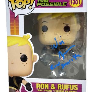 Will Friedle Signed Kim Possible Ron & Rufus Funko Pop 1581 Autograph BAS COA