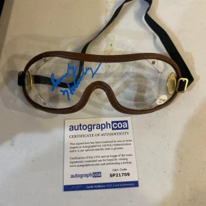 SANDY HAWLEY SIGNED AUTOGRAPH JOCKEY GOGGLES ACOA HORSE RACING