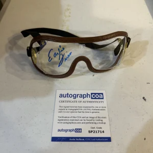 EARLIE FIRES SIGNED AUTOGRAPH JOCKEY GOGGLES ACOA HORSE RACING