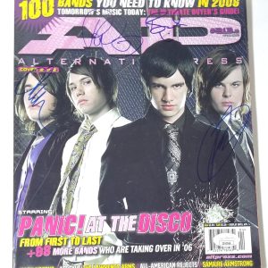 Panic! At The Disco full band hand SIGNED AP Magazine JSA LOA Autographed Urie +