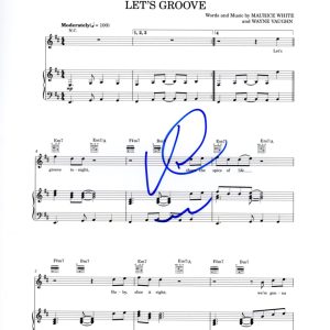 Verdine White Earth, Wind & Fire Signed Autograph Let's Groove Sheet Music ACOA