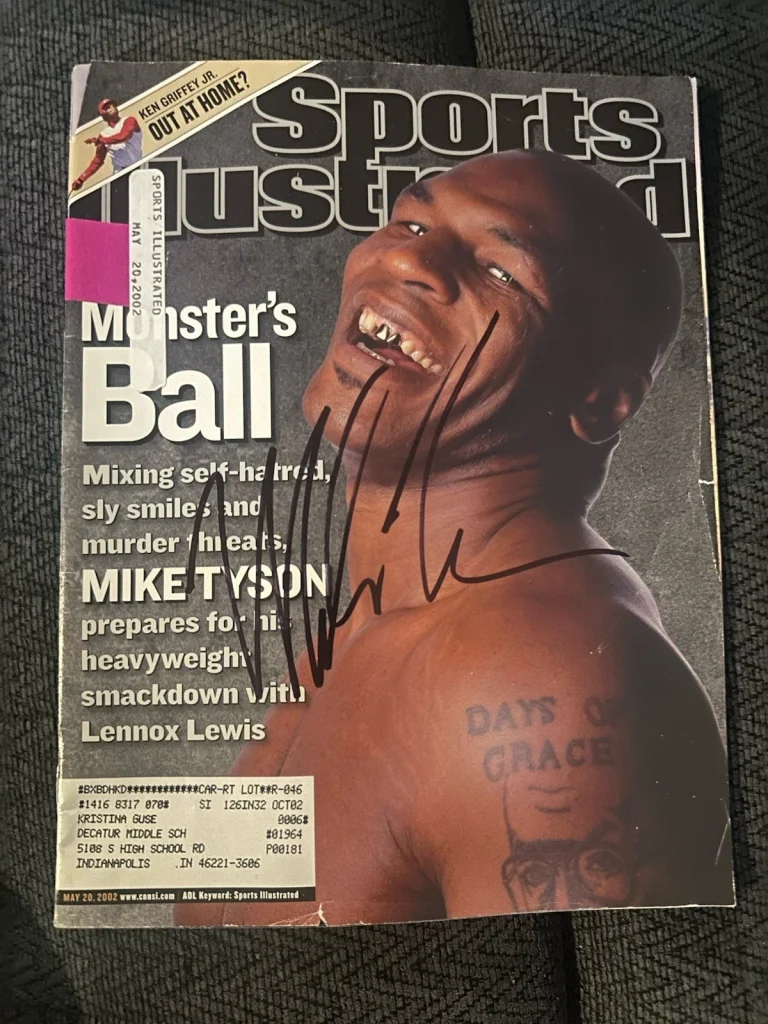 Mike Tyson Signed Sports Illustrated Magazine Library Copy GTP