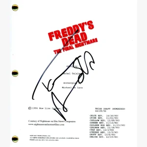 Tom Arnold Signed Freddy's Dead: The Final Nightmare Movie Script Horror ACOA
