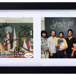 Young The Giant Signed Autograph Self Titled CD Cover Framed Full Band ACOA COA
