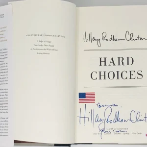 PSA/DNA President BILL & HILLARY CLINTON Signed Autographed HARD CHOICES Book