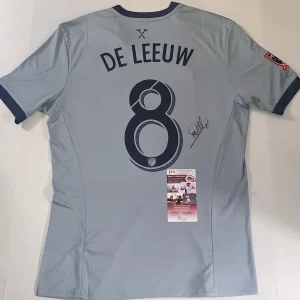 Michael de Leeuw signed Chicago Fire MLS jersey autographed JSA