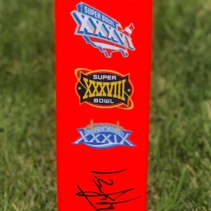 New England Patriots #24 TY LAW Signed Autographed Football Pylon COA! SB CHAMPS