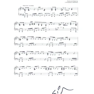 Lin Manuel Miranda Signed Hamilton The Schuyler Sisters Sheet Music Beckett COA