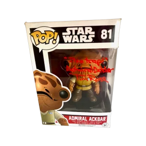 Tim Rose Signed Admiral Ackbar Funko Pop Star Wars It's A Trap Beckett COA