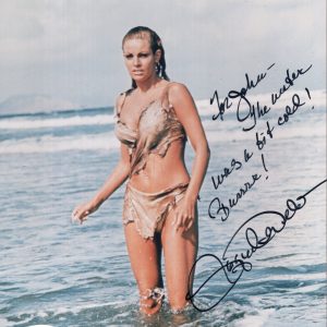 RAQUEL WELCH HAND SIGNED 8x10 COLOR PHOTO     GREAT INSCRIPTION   TO JOHN    JSA