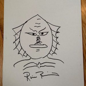 RICOU BROWNING HAND SIGNED ORIGINAL 11x14 DRAWING   CREATURE BLACK LAGOON    JSA