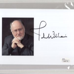 JOHN WILLIAMS SIGNED 5x7 COLOR PHOTO    STAR WARS+JAWS       RARE    PSA SLABBED
