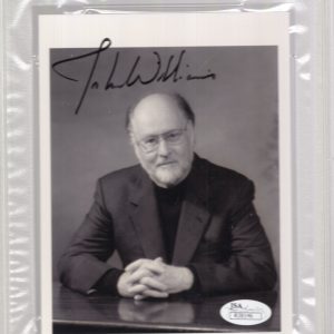 JOHN WILLIAMS SIGNED 5x7 PHOTO   STAR WARS+JAWS COMPOSER     RARE    PSA SLABBED