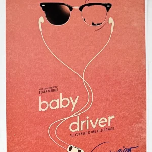 Edgar Wright Signed Autograph Baby Driver 12x18 Movie Poster Beckett COA