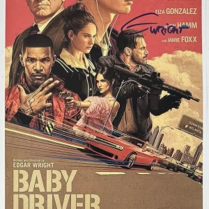 Edgar Wright Signed Autograph Baby Driver 12x18 Movie Poster Photo Beckett COA