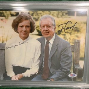 JIMMY CARTER + ROSALYNN CARTER SIGNED 8x10 PHOTO     AWESOME+RARE    PSA SLABBED