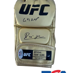 Alexandre Pantoja Signed Autographed UFC 317 Gold “Champ” Fighter Glove PSA AUTO