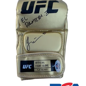 Yair Rodriguez Signed Autographed UFC Fight Gold Glove PSA/DNA AUTO “El PANTERA”